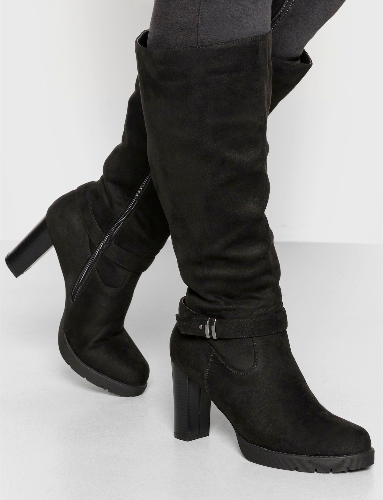 sheego Weitschaftstiefel - schwarz
