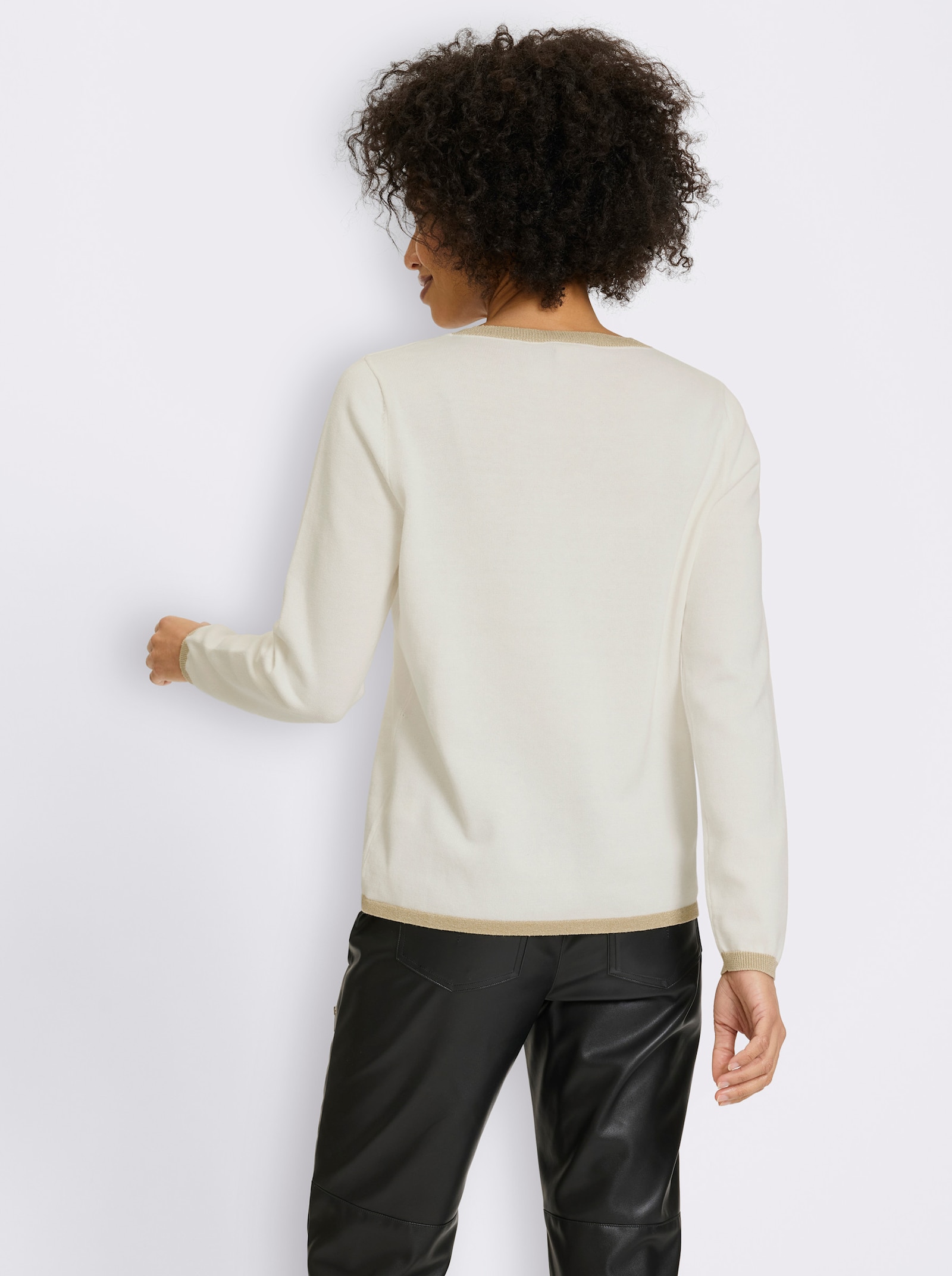 heine Pullover mit Glanzdetails - ecru