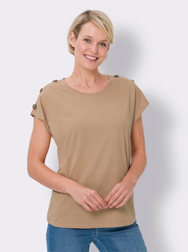 Shirt met korte mouwen - camel