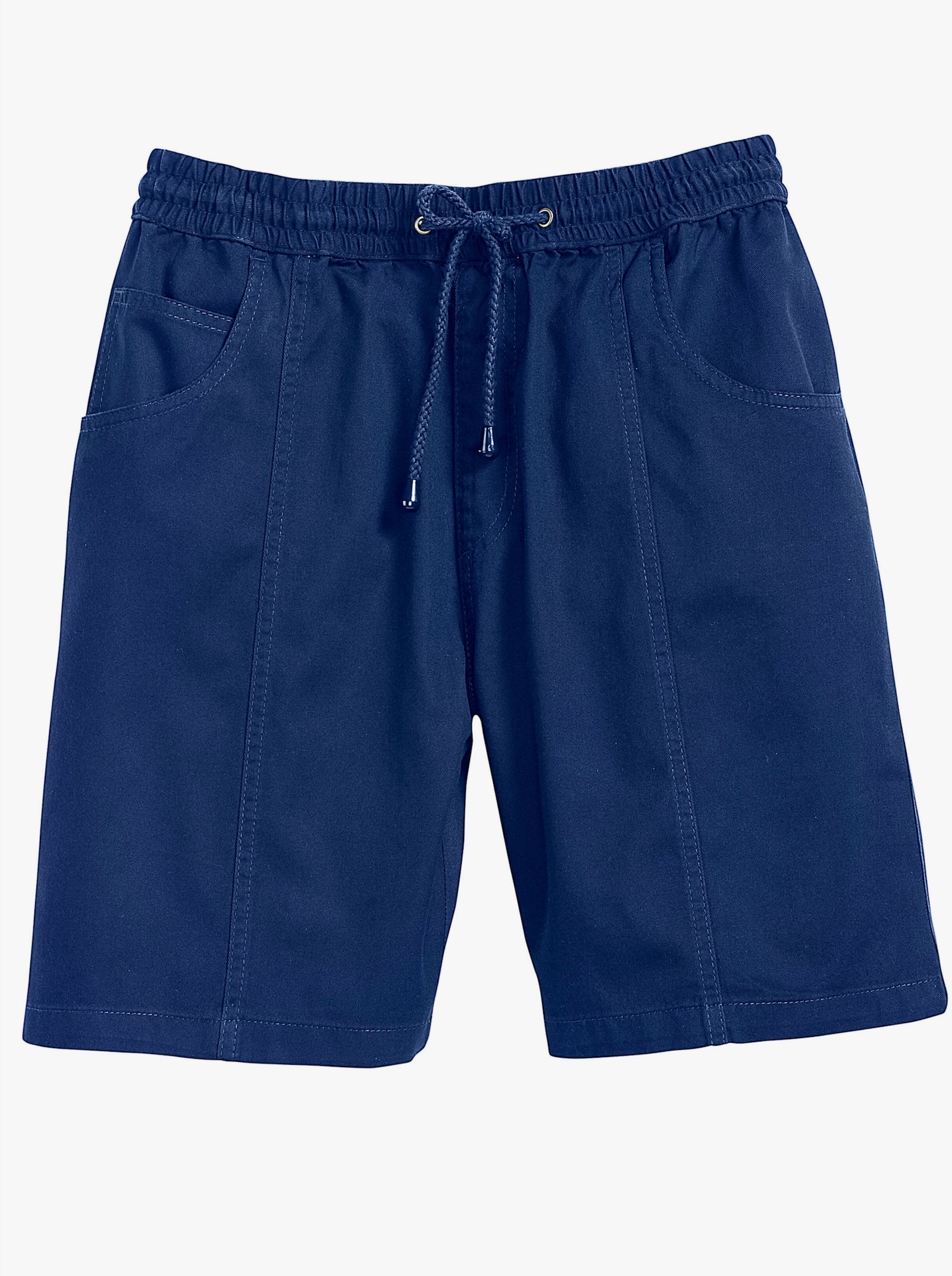 Bermudas med brett resårband - blue-stone-washed