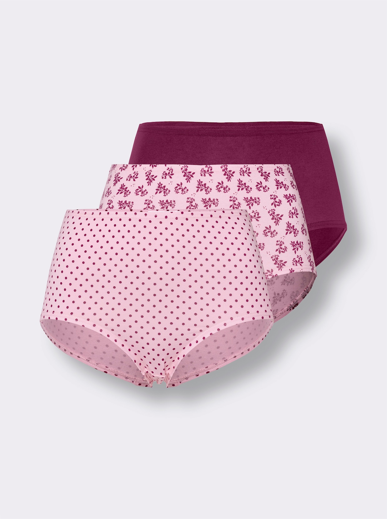 Kalhotky s pasem - slézová-růžová