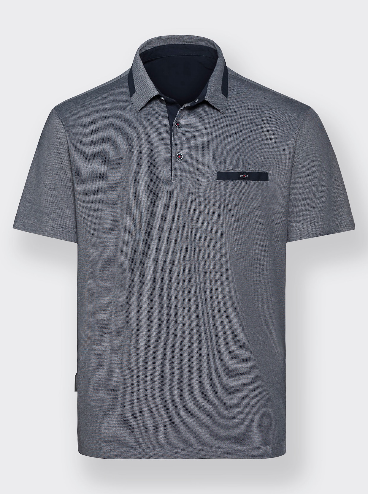 Marco Donati Kurzarm-Poloshirt - blau