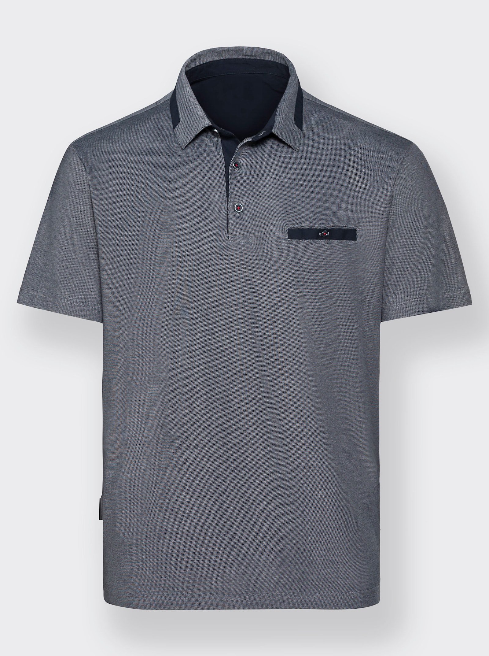 Marco Donati Kurzarm-Poloshirt - blau