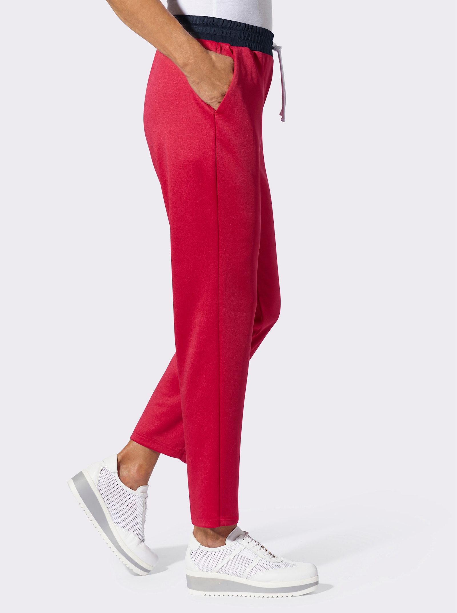 Sweathose mit Rundum-Dehnbund - rot