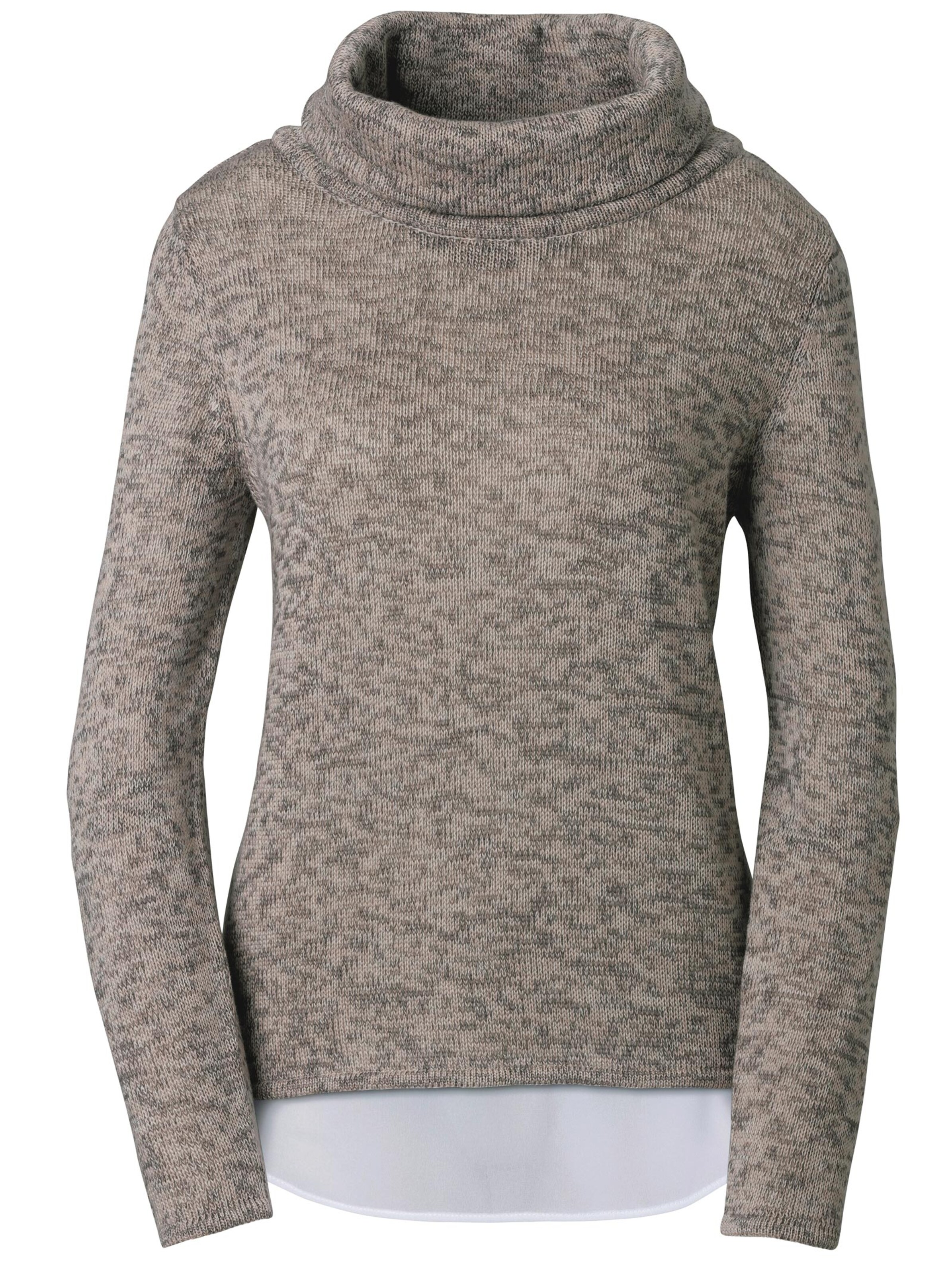 Pullover - taupe-meliert