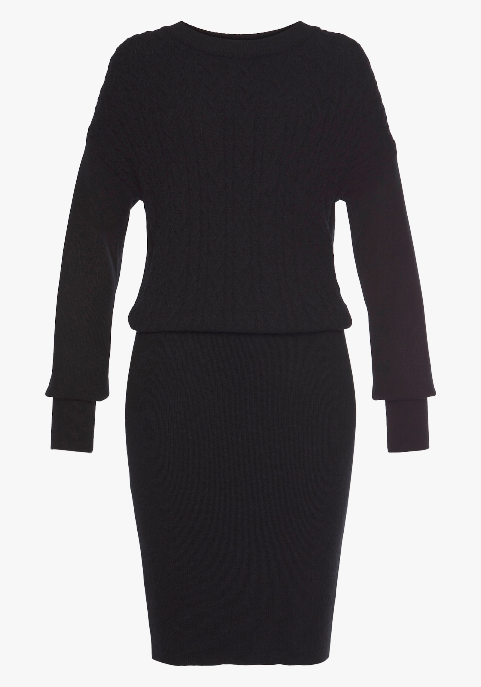 LASCANA Strickkleid - schwarz