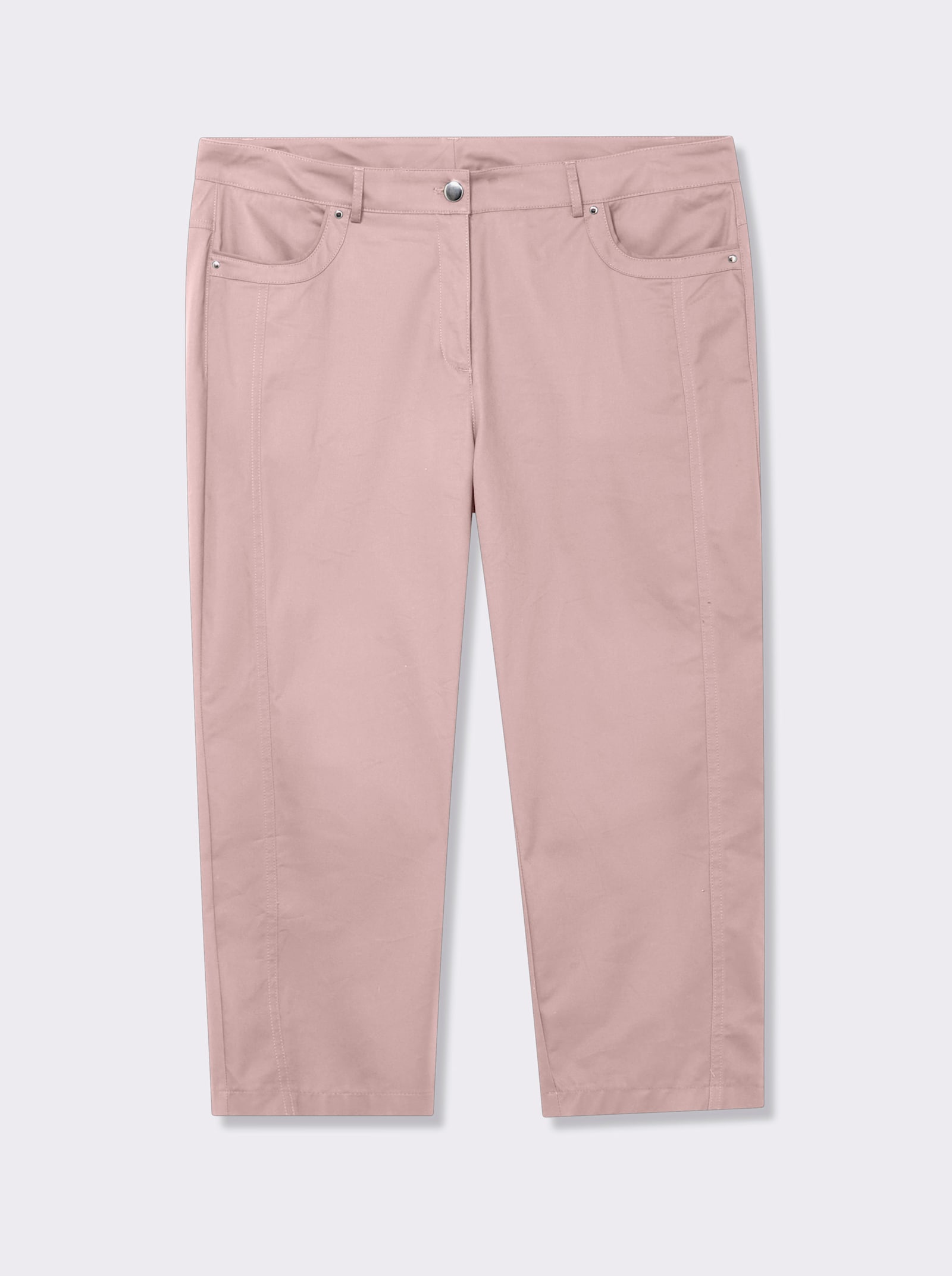 7/8-Jeans mit optisch streckenden Nähten - rosé