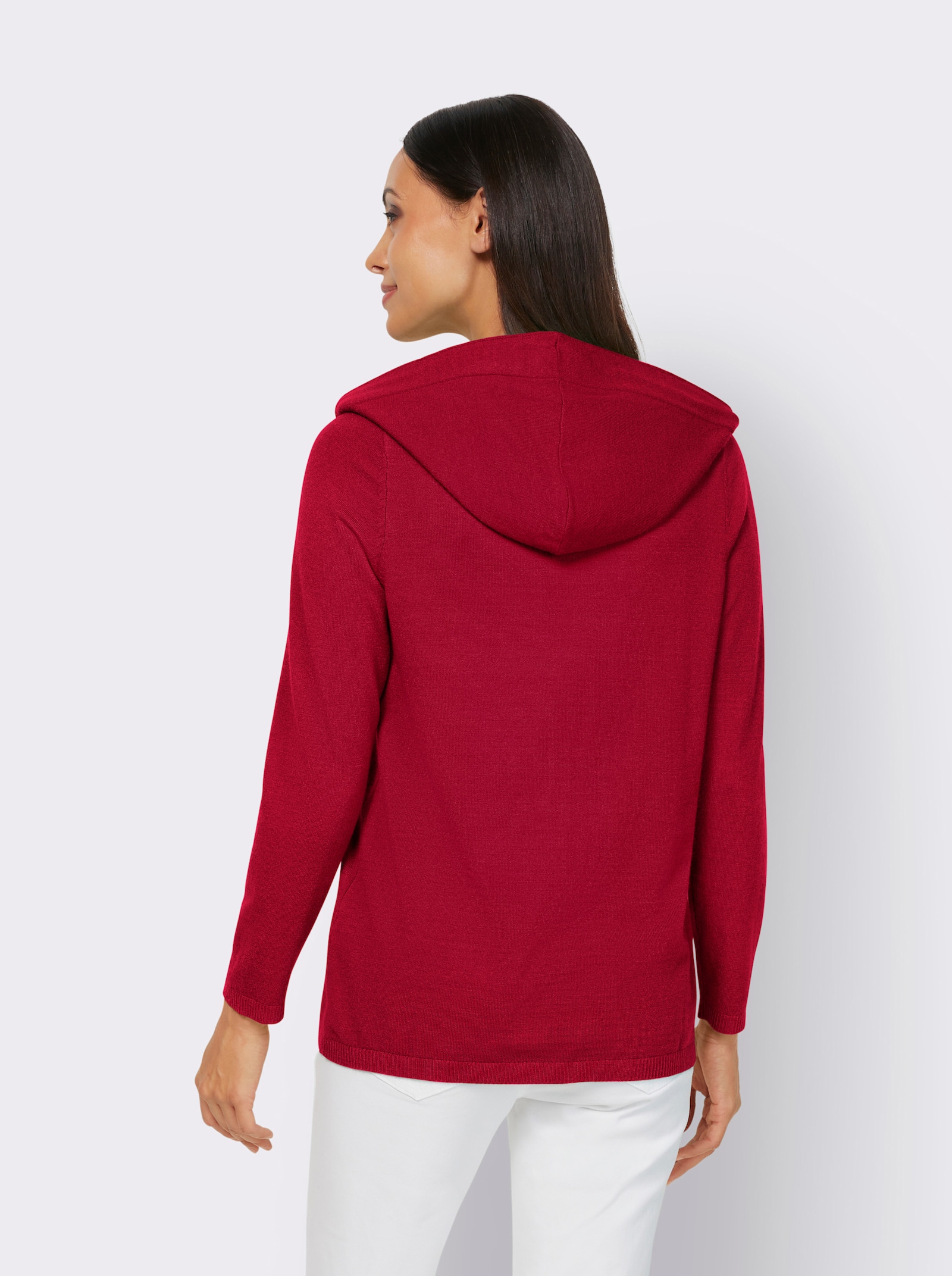 heine Kapuzenpullover mit Schriftzug - rot