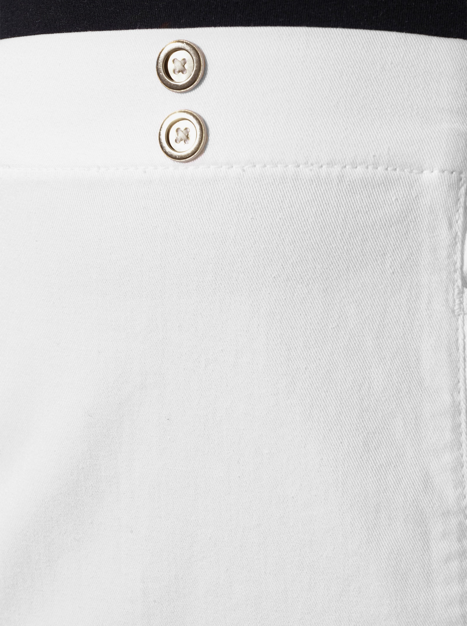 Džínsová sukňa, ozdobné gombíky - biela