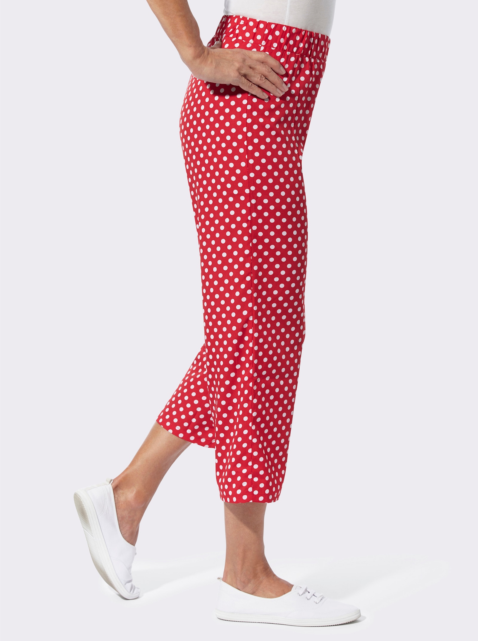Culotte mit Tupfenmuster - rot-weiß-getupft
