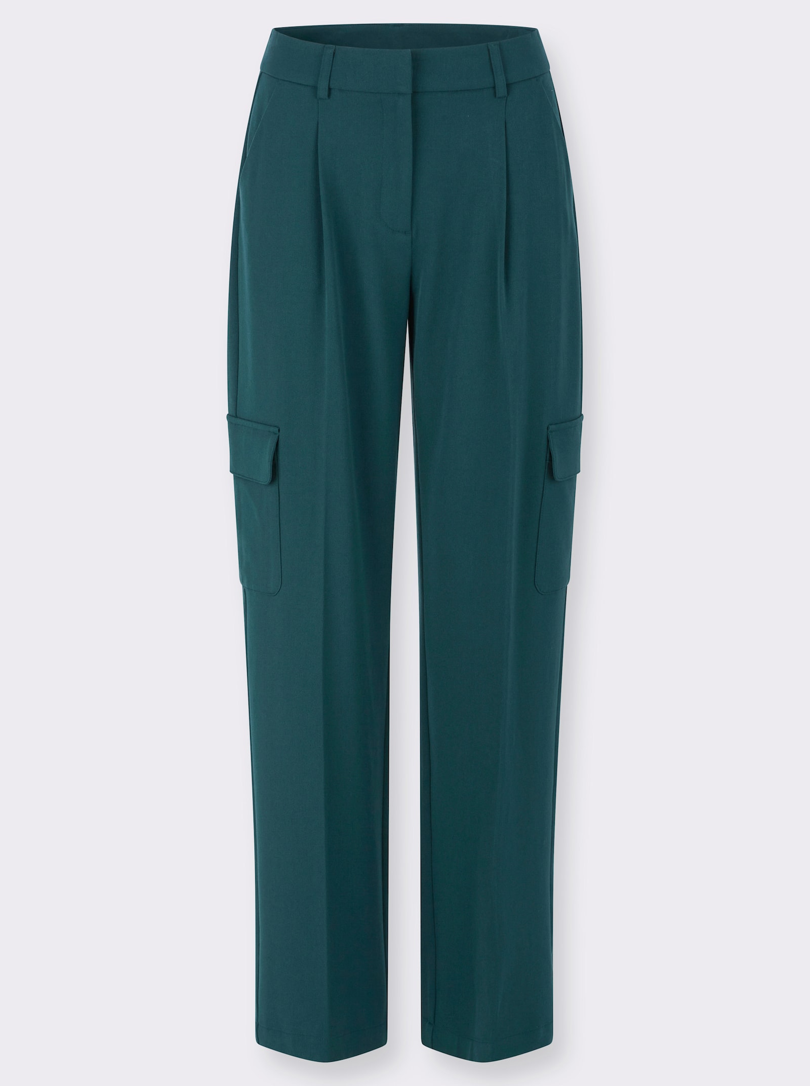 Cargohose in weiter Form - petrol