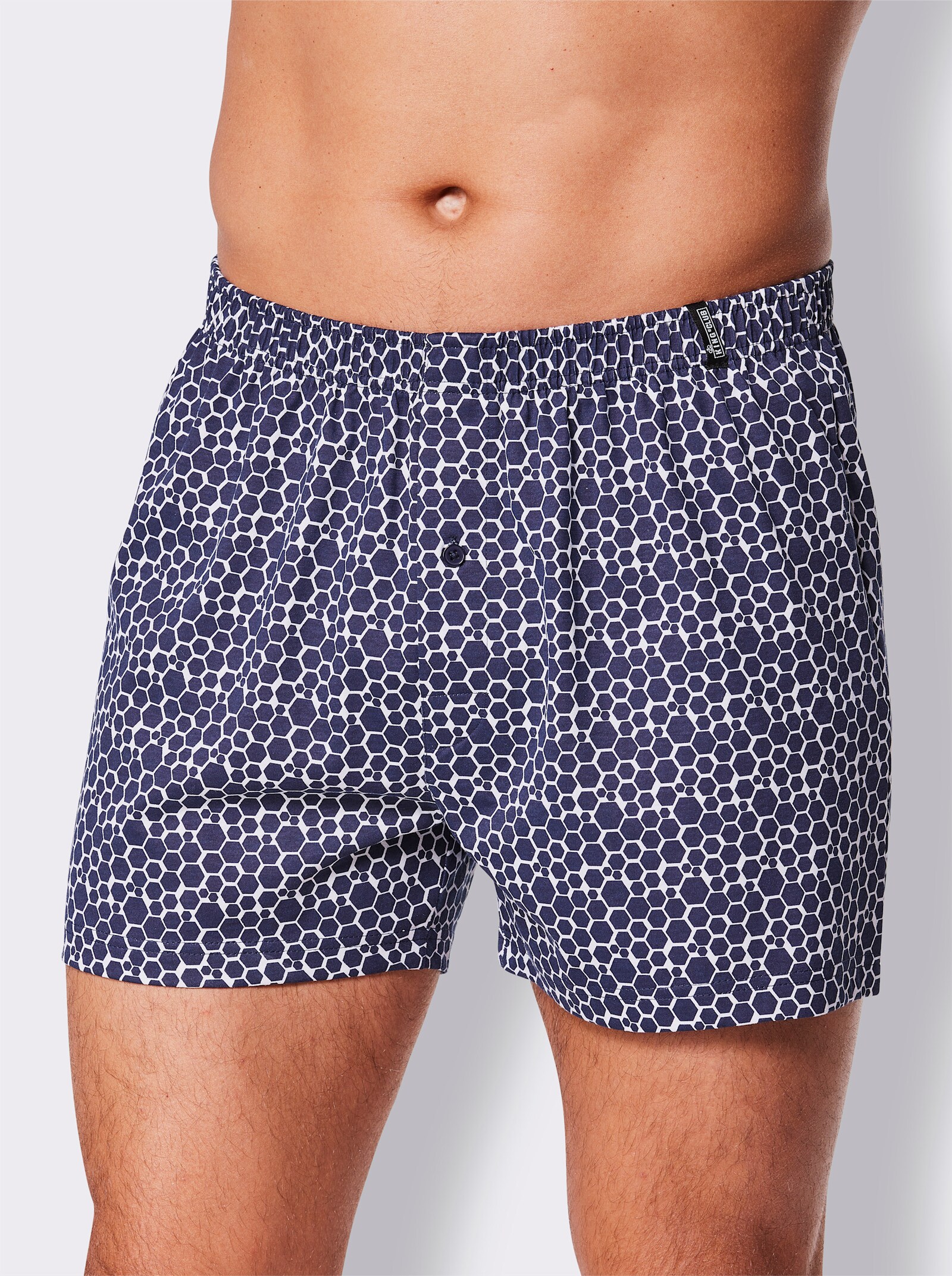 KINGsCLUB Boxershorts - marine-bedruckt