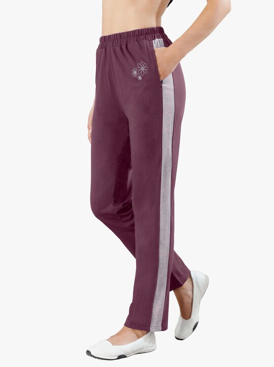 Freizeithose - beere-grau