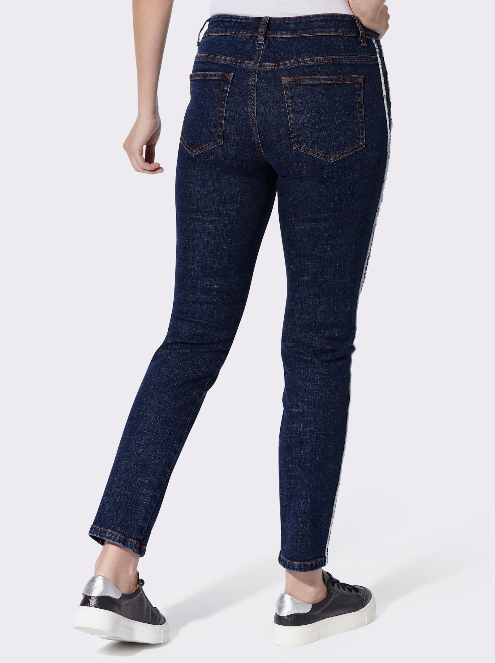 heine 5-Pocket-Jeans mit Galonstreifen - dark blue