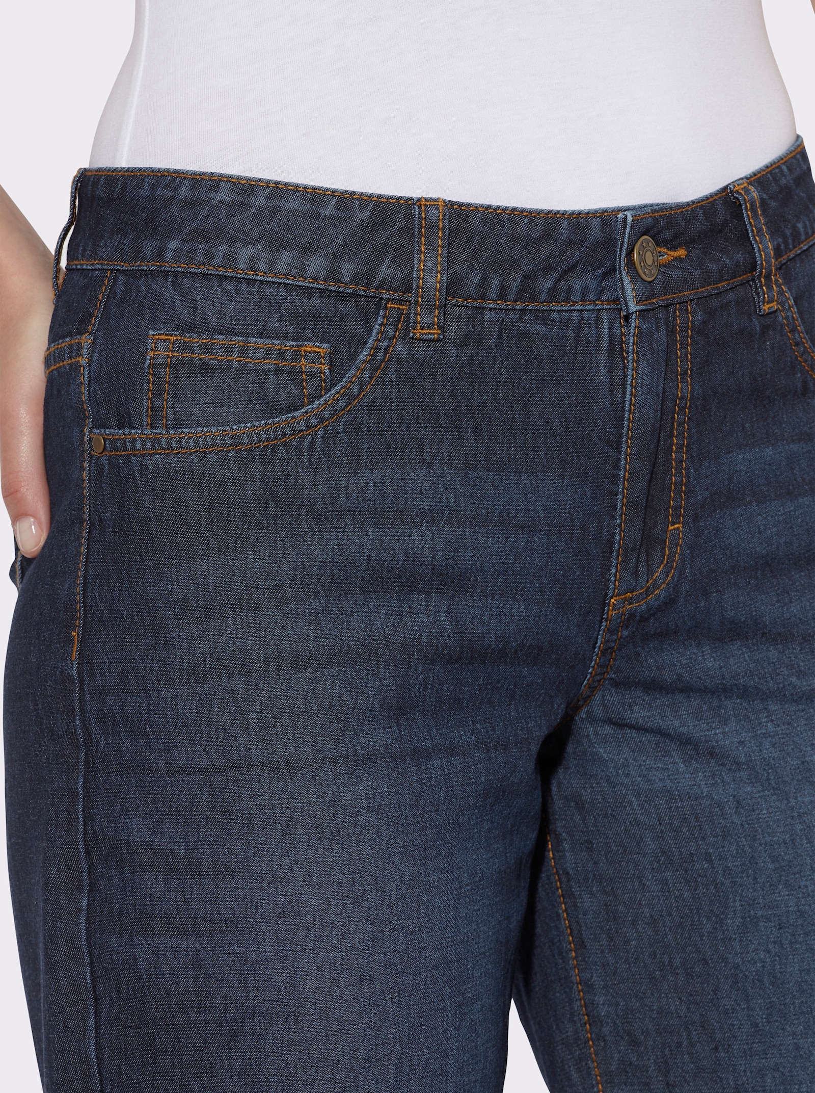 heine 5-Pocket-Jeans in Barrel-Form - dark blue