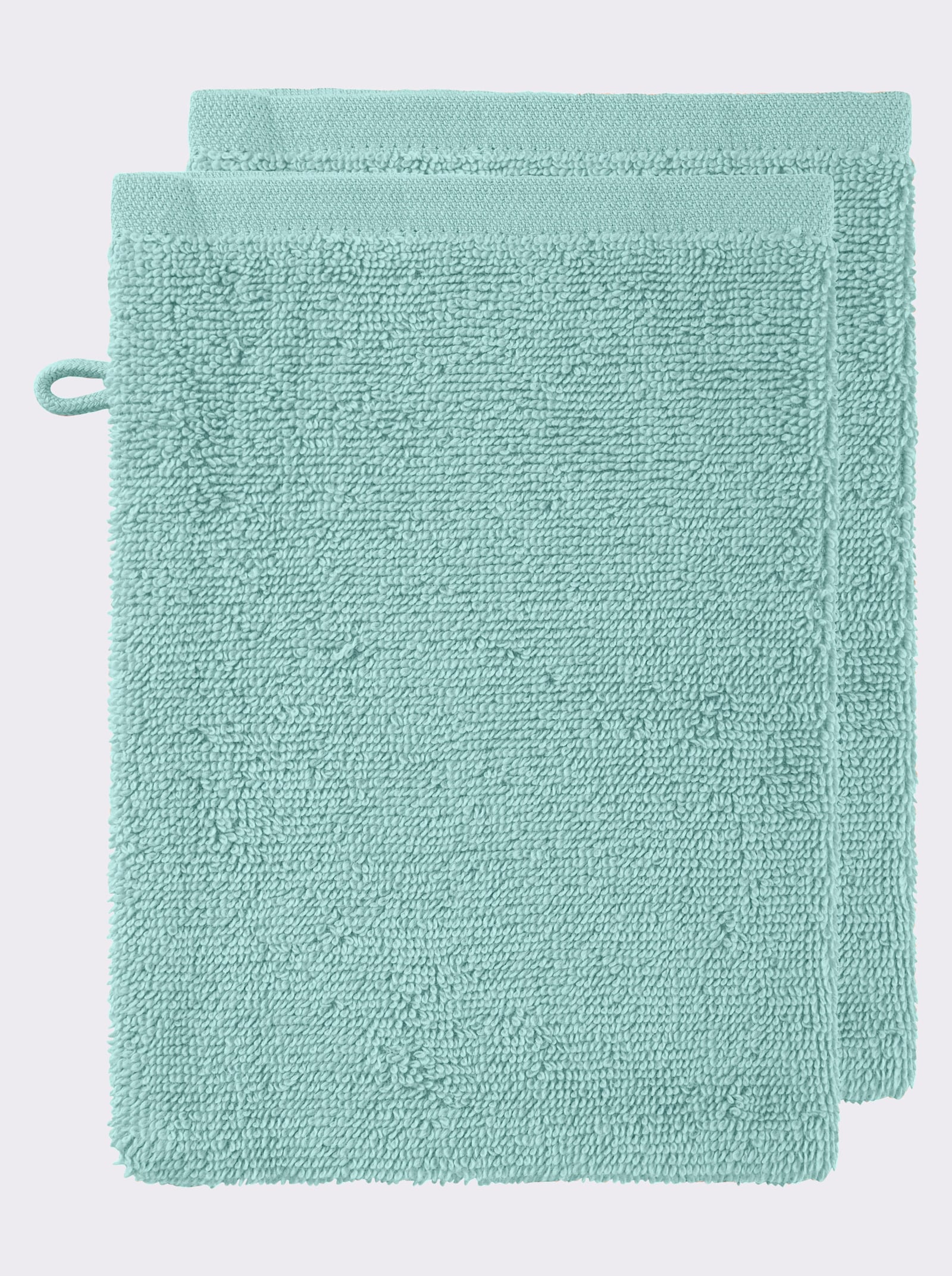wäschepur Handdoek van zware gevolde badstof - mint