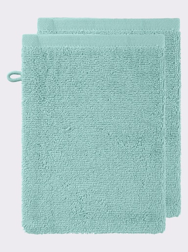 wäschepur Handdoek van zware gevolde badstof - mint