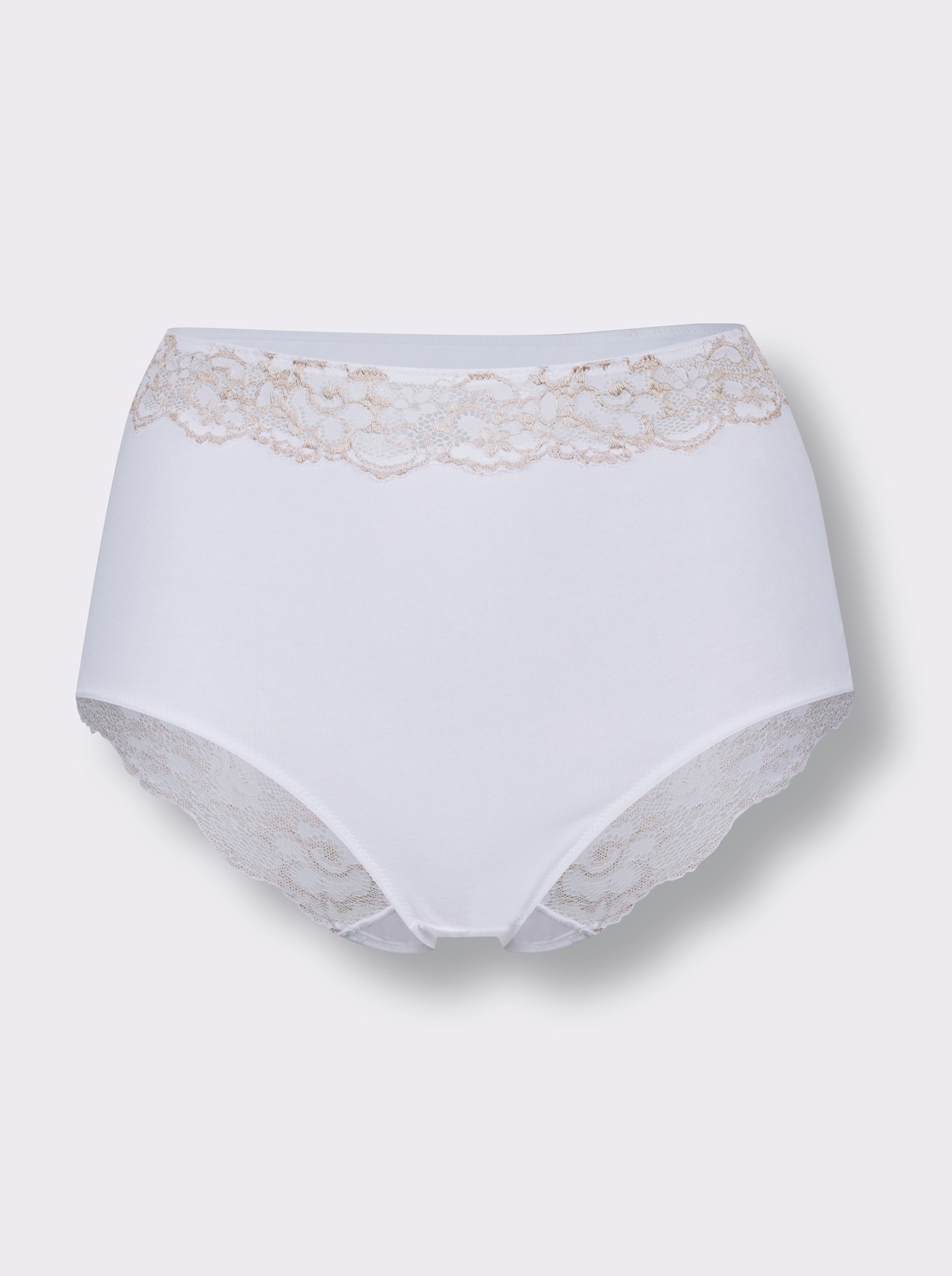wäschepur Taillenslip mit Spitze - weiß