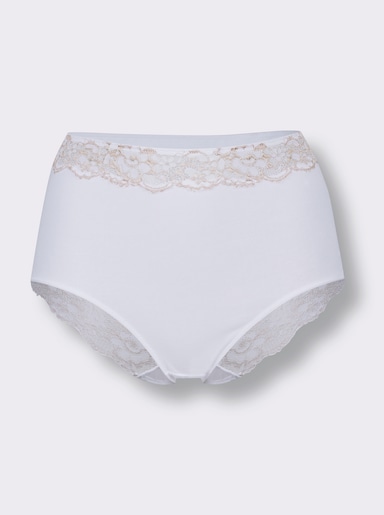 wäschepur Taillenslip mit Spitze - weiß