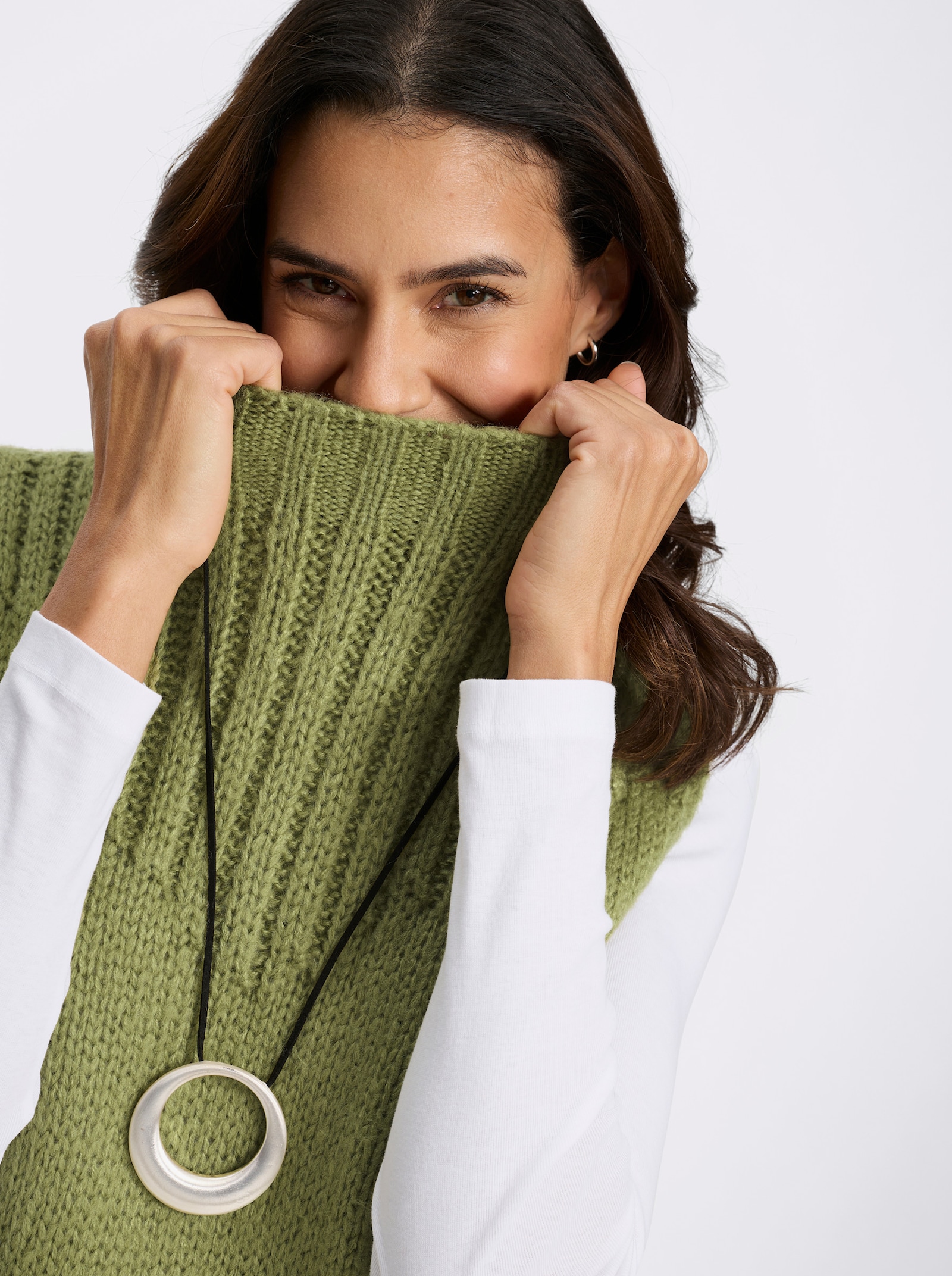 Pullunder mit Stehkragen - schilf