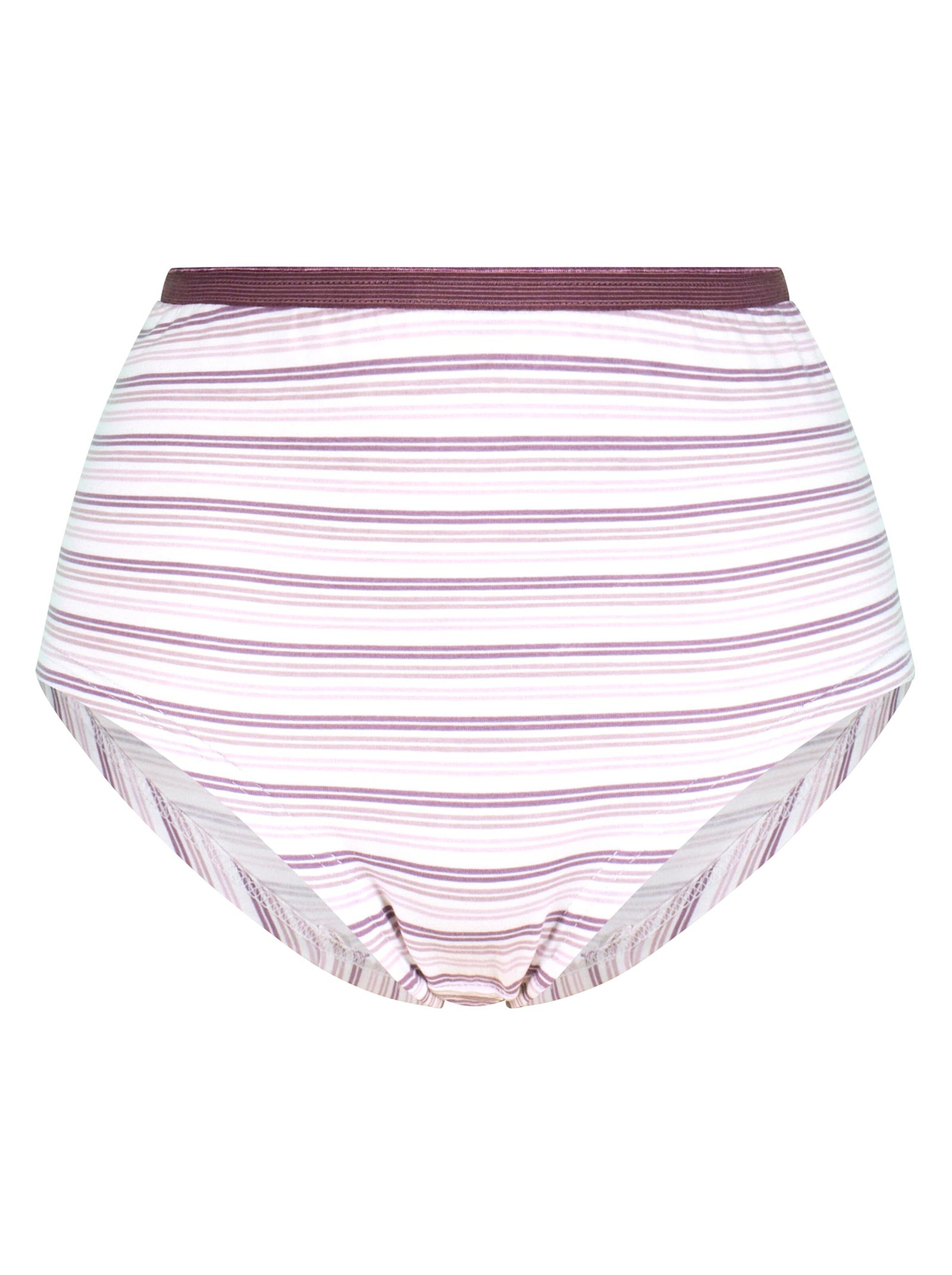 wäschepur Taillenslip - flieder-gestreift + aqua-gestreift