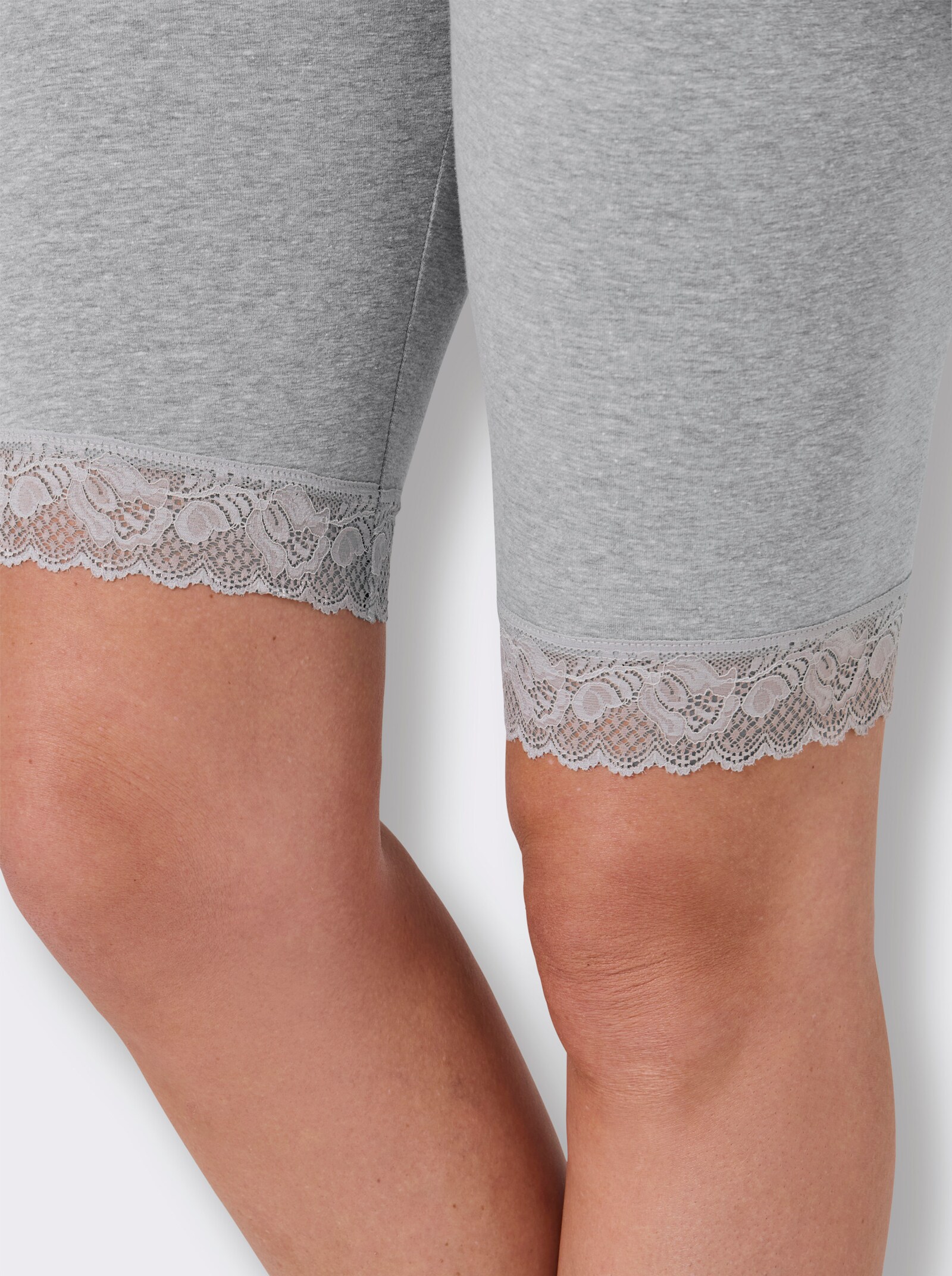 feel good Leggings - schwarz + grau-meliert