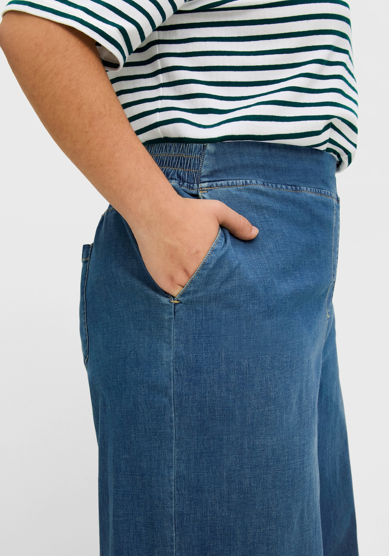 sheego Schlupfjeans in weiter Form - blue denim