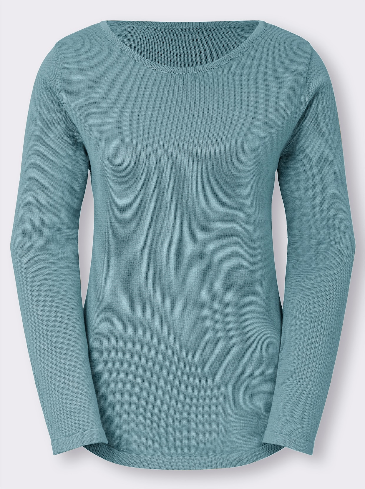 Pullover met ronde hals - winterturquoise