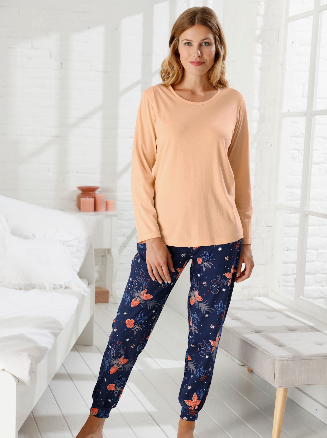 Pyjama-Shirt - apricot