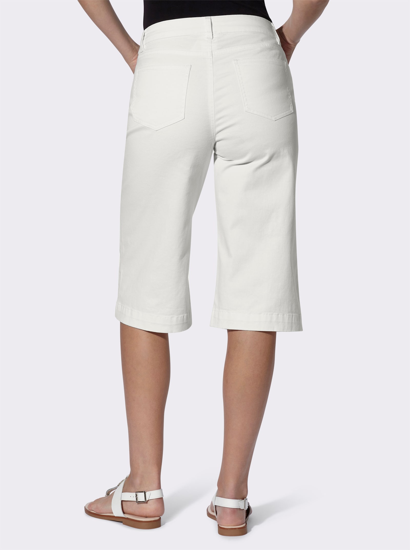 heine Jeansbermudas mit weitem Bein - ecru