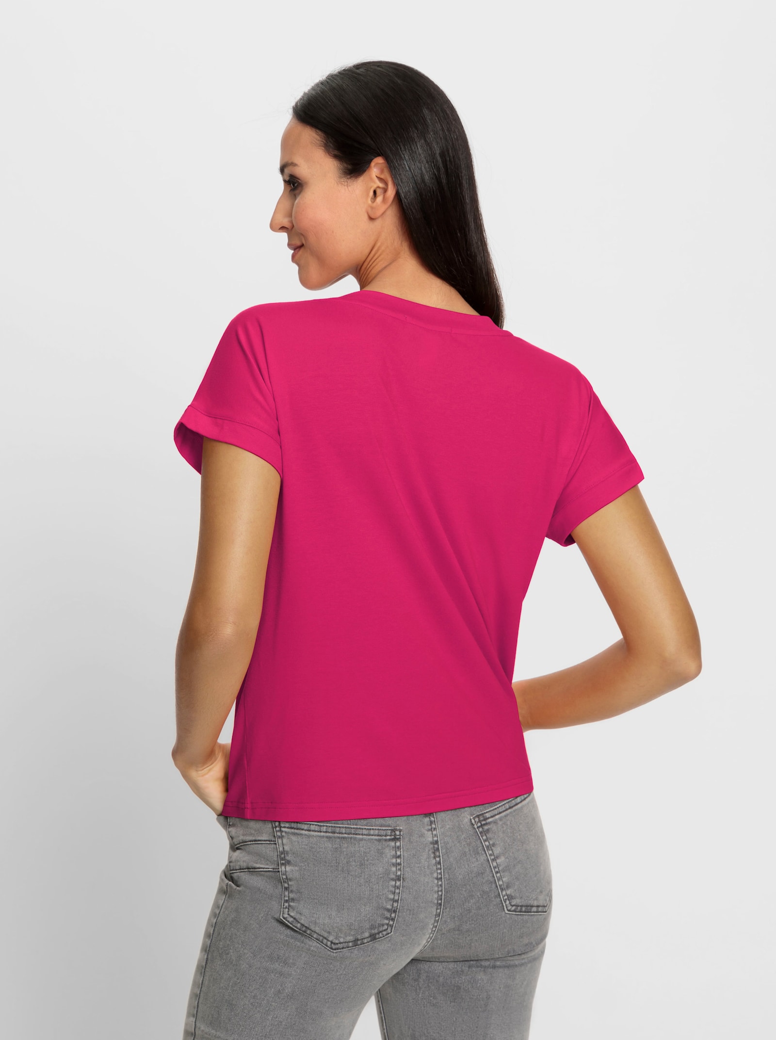 heine Kurzarmshirt mit Elasthan-Anteil - pink