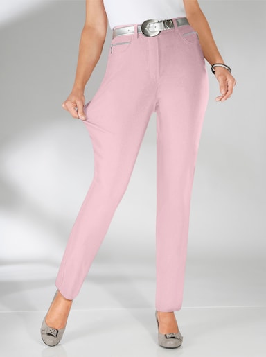 Stehmann Comfort line Stretch-Hose mit Zier-Taschen vorne - rosé