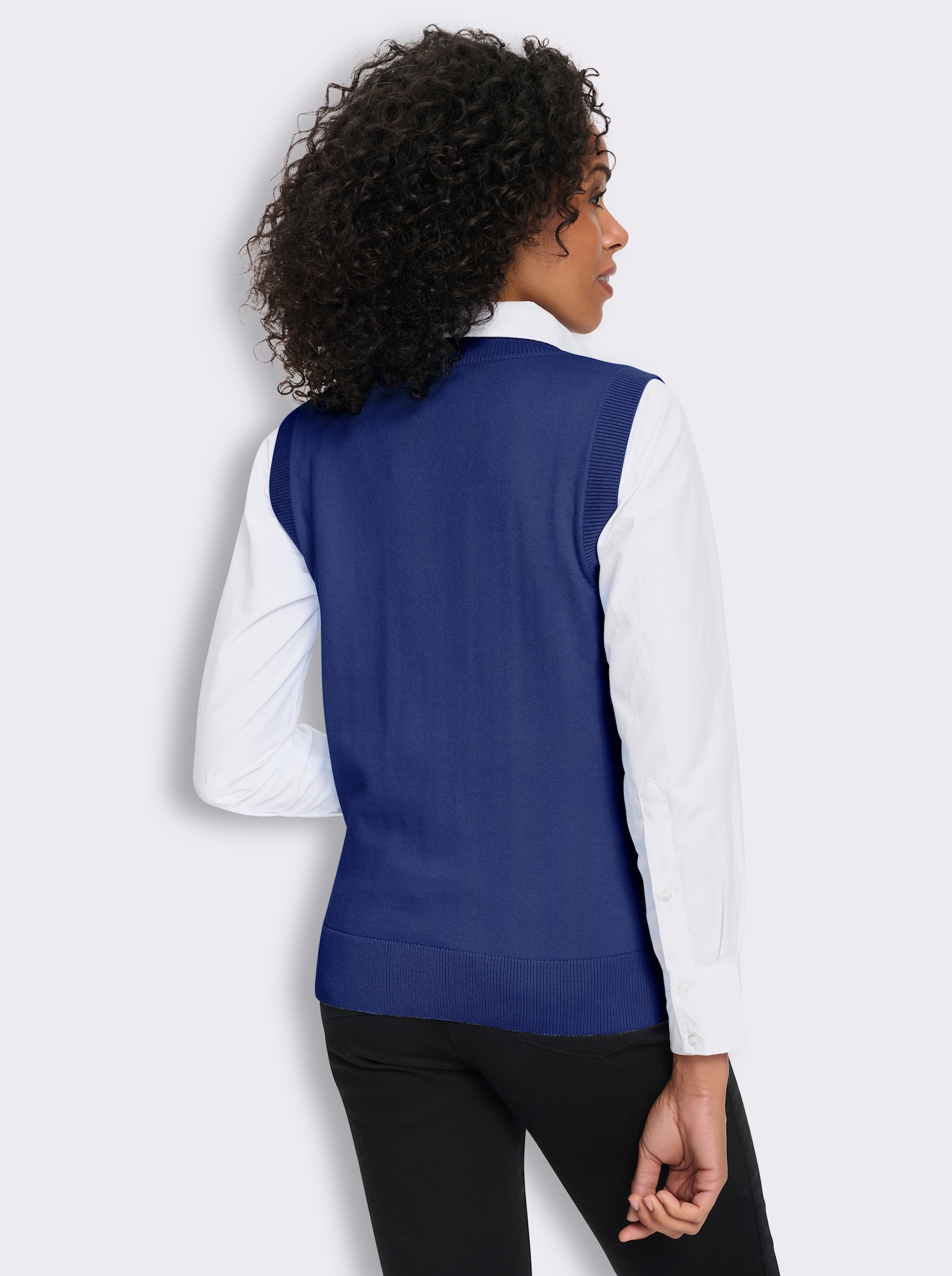 Pullunder aus reiner Baumwolle - royalblau