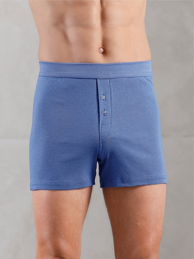 wäschepur men Boxershorts - hellblau-geringelt