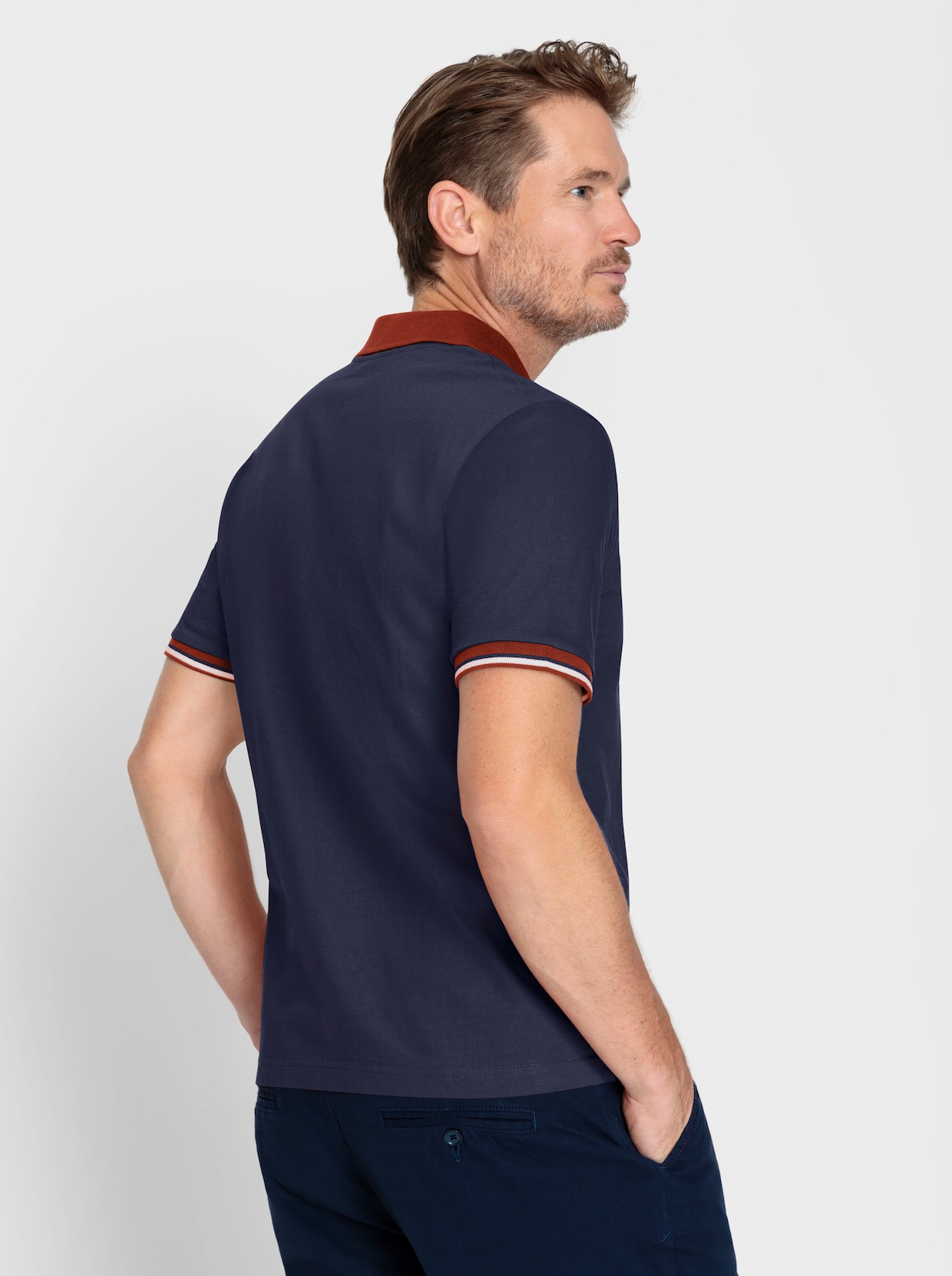 Catamaran Kurzarm-Poloshirt - marine