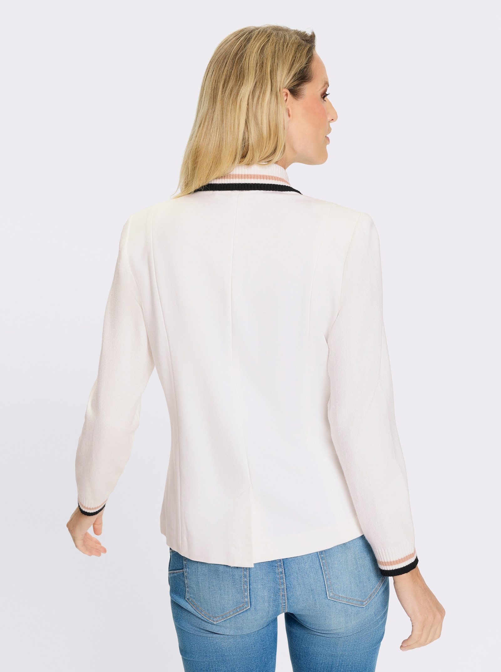 heine Jerseyblazer mit Schulterpolstern - ecru