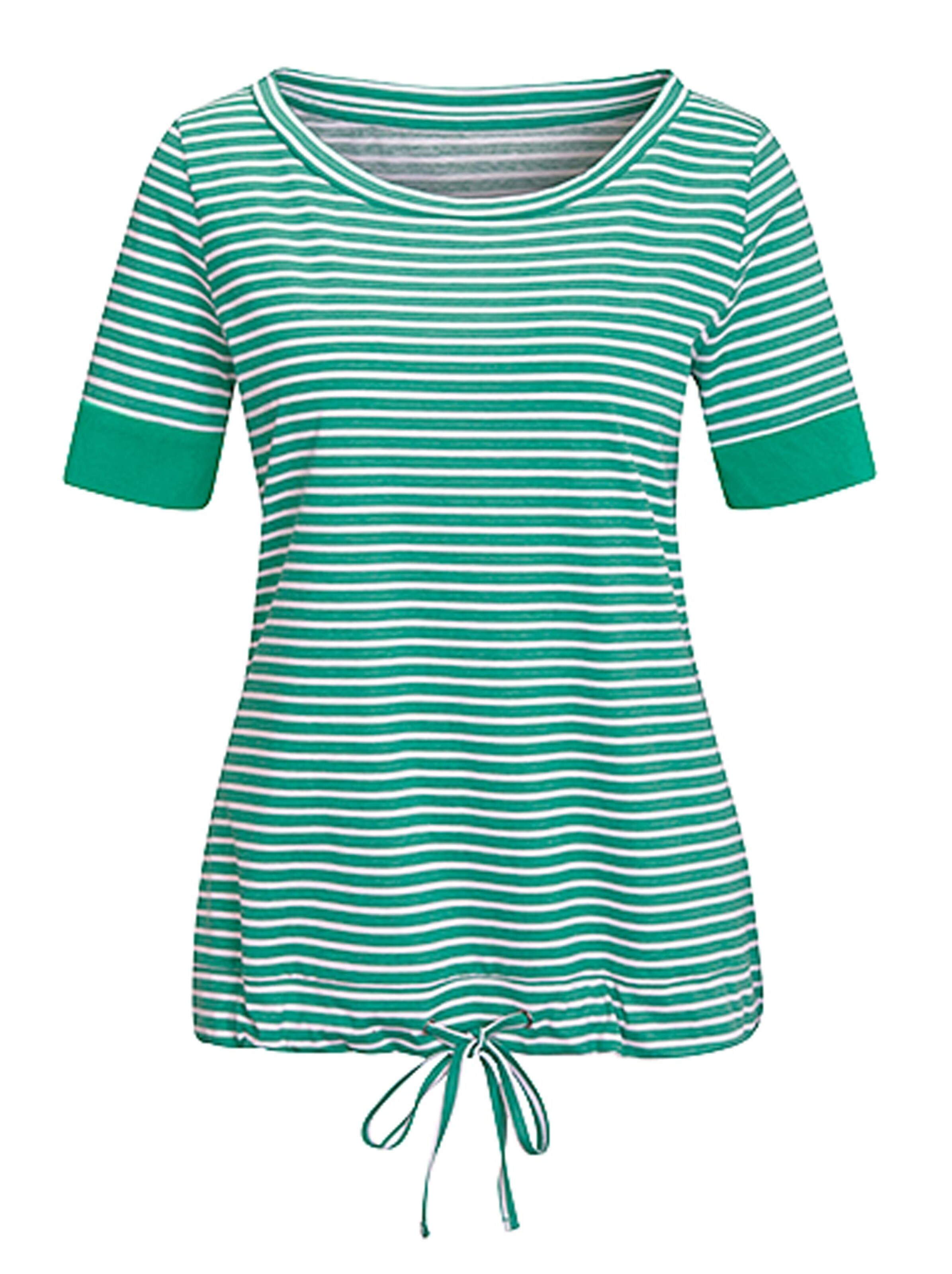 Shirt - grün-geringelt