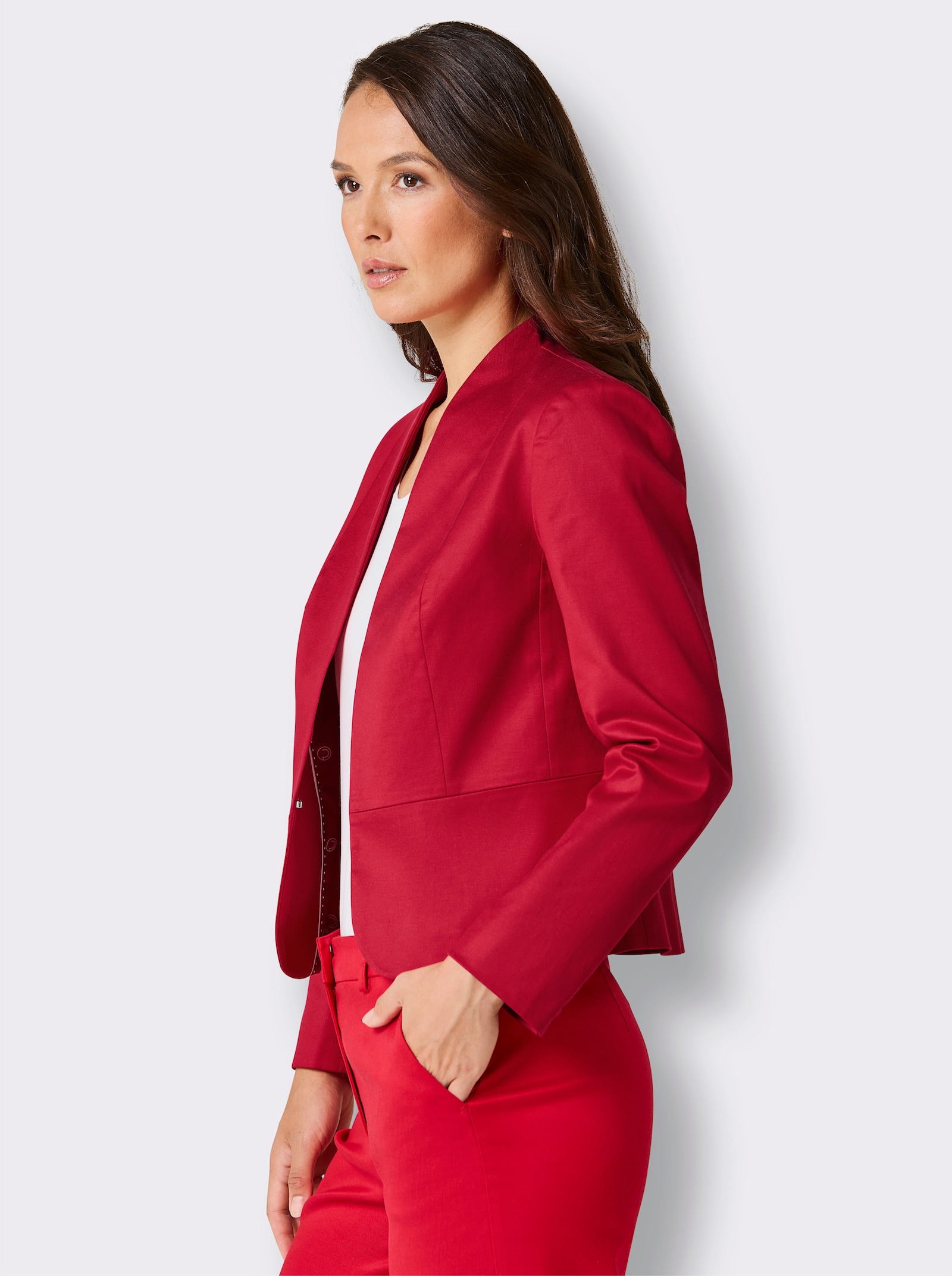 CREATION L PREMIUM Kurzblazer mit Viskose-Futter - rot