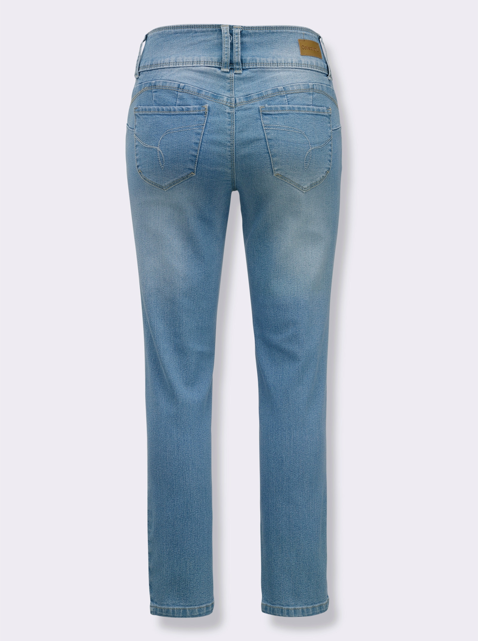 7/8-Jeans mit breitem 3-Knopf-Bund - blue-bleached