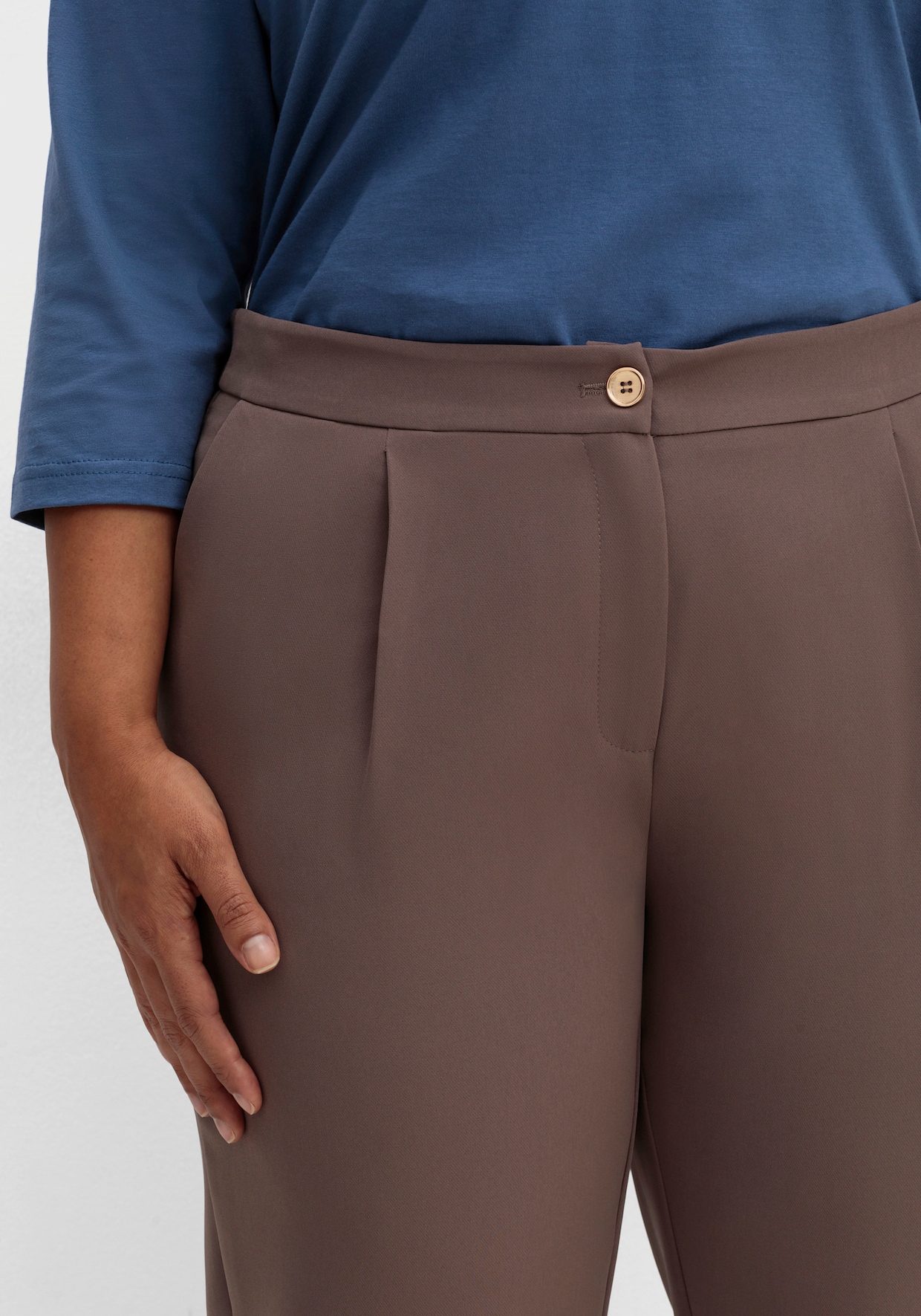 Stretch-Hose - dunkeltaupe