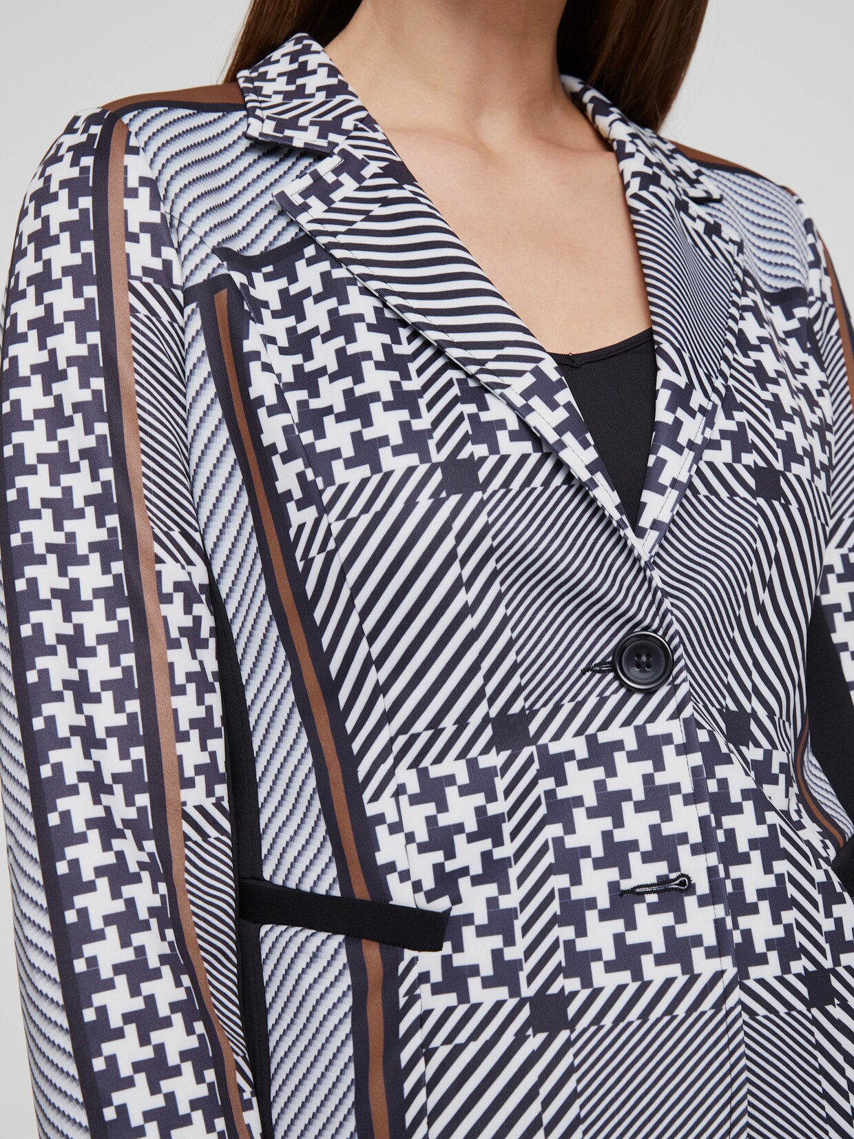 heine Jersey-Blazer - schwarz-weiß