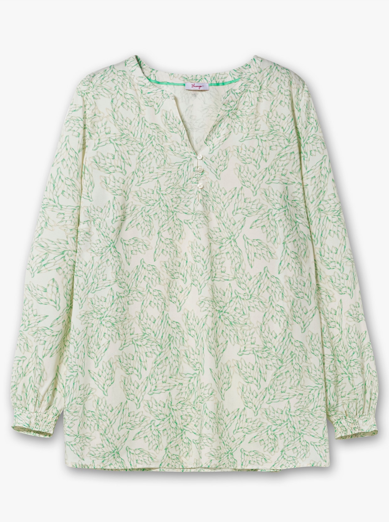 sheego Tuniek - champagne gedessineerd