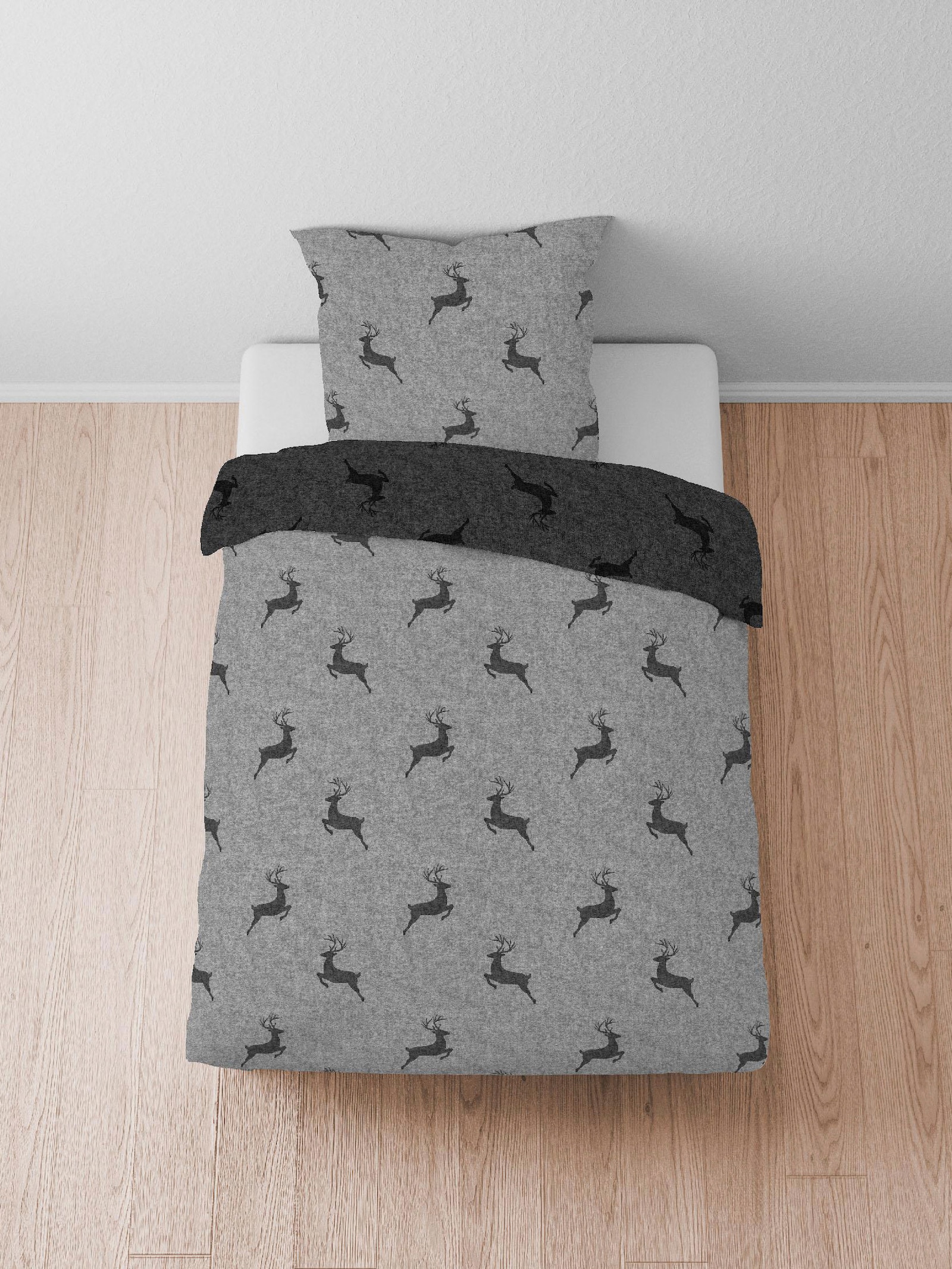 Biberna Wendebettwäsche - grau