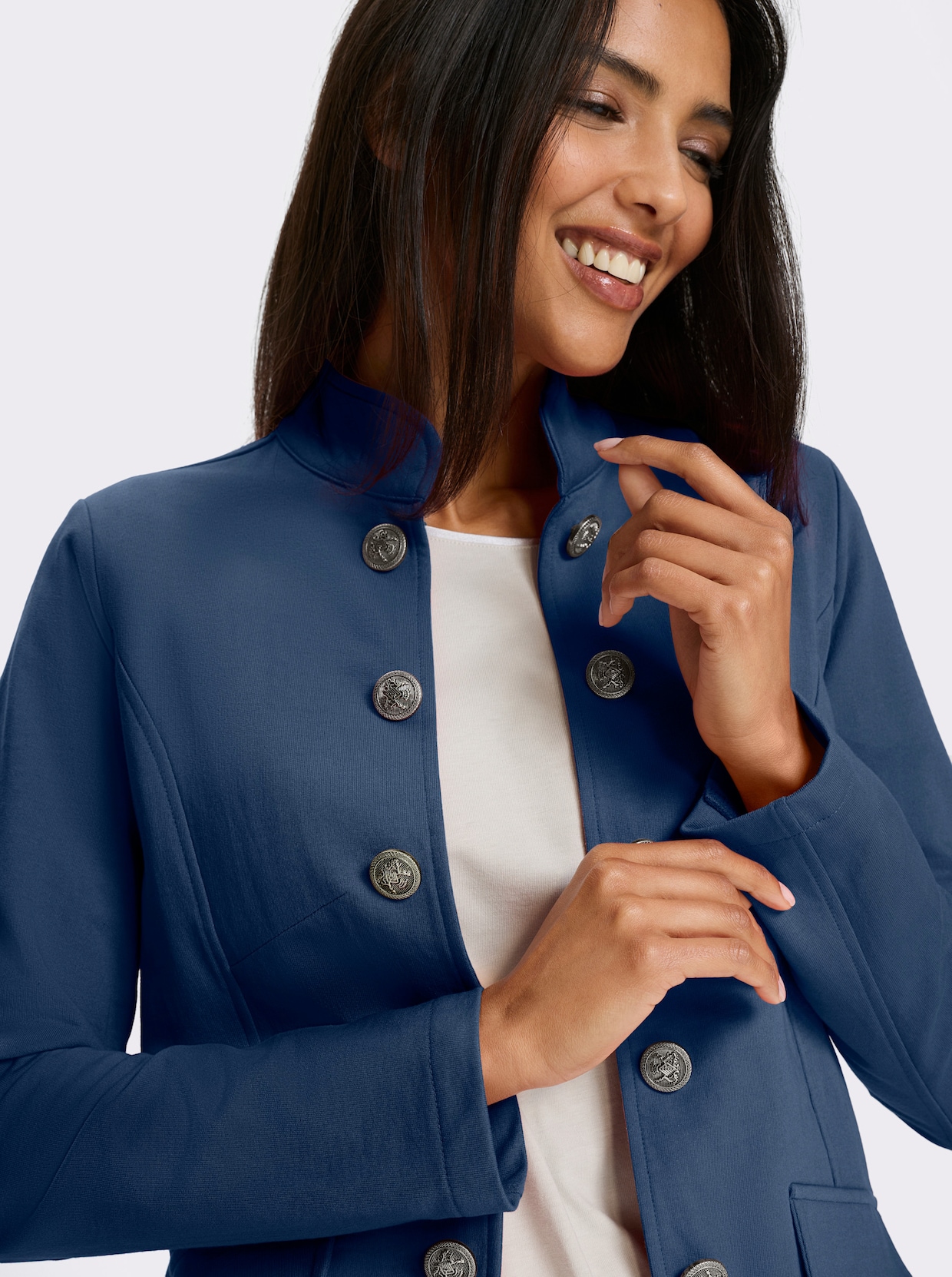 Shirtjacke - jeansblau
