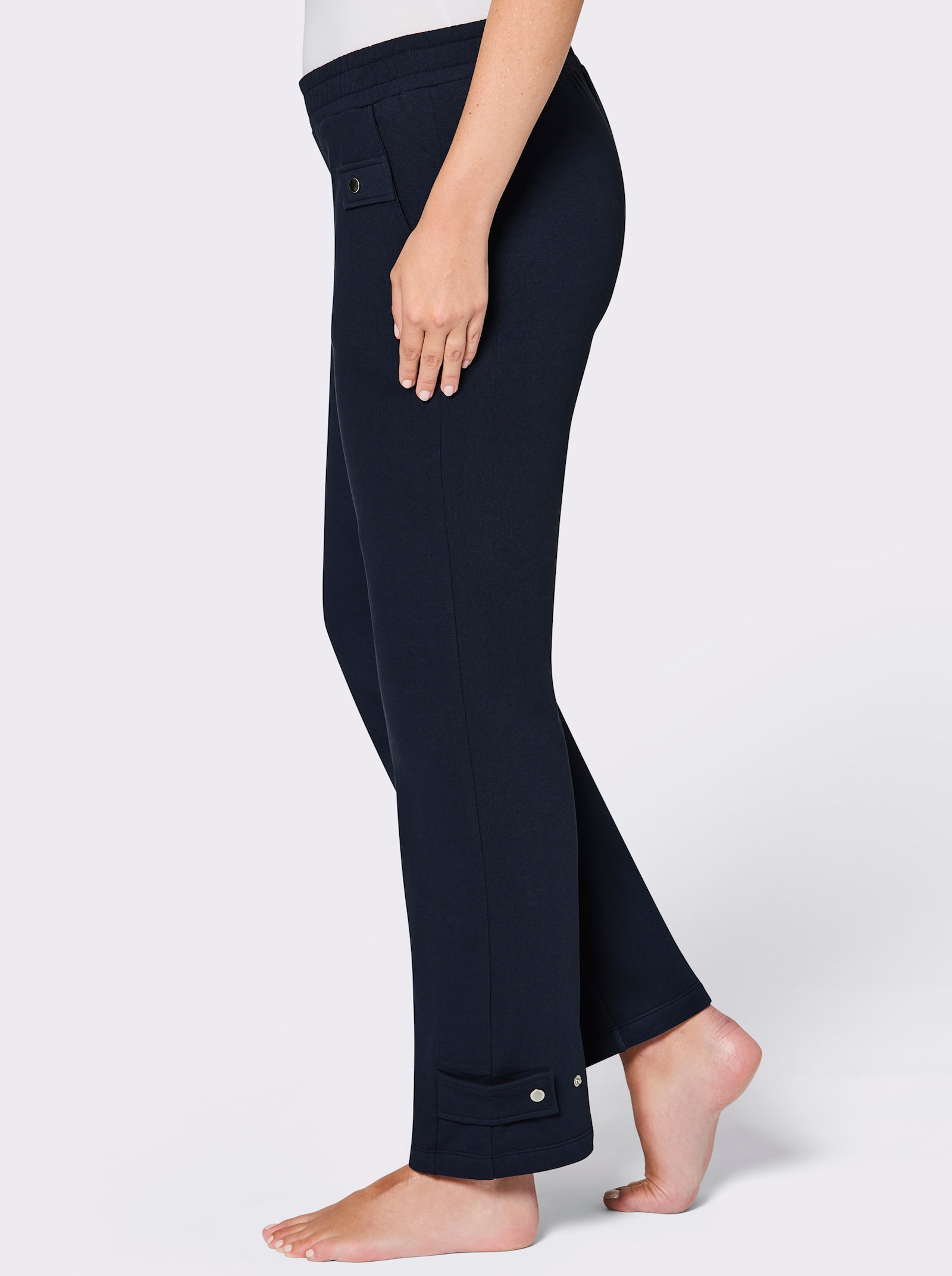 feel good Dehnbund-Hose mit weitenverstellbarem Bein - marine