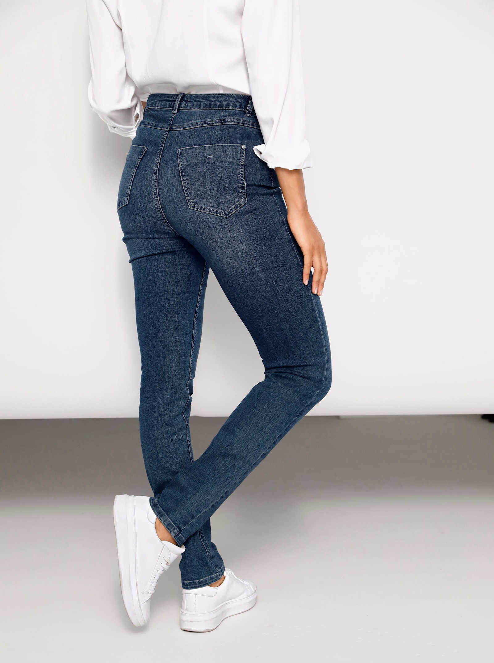 CREATION L PREMIUM Jeans mit Passformsattel hinten - blue-stone-washed