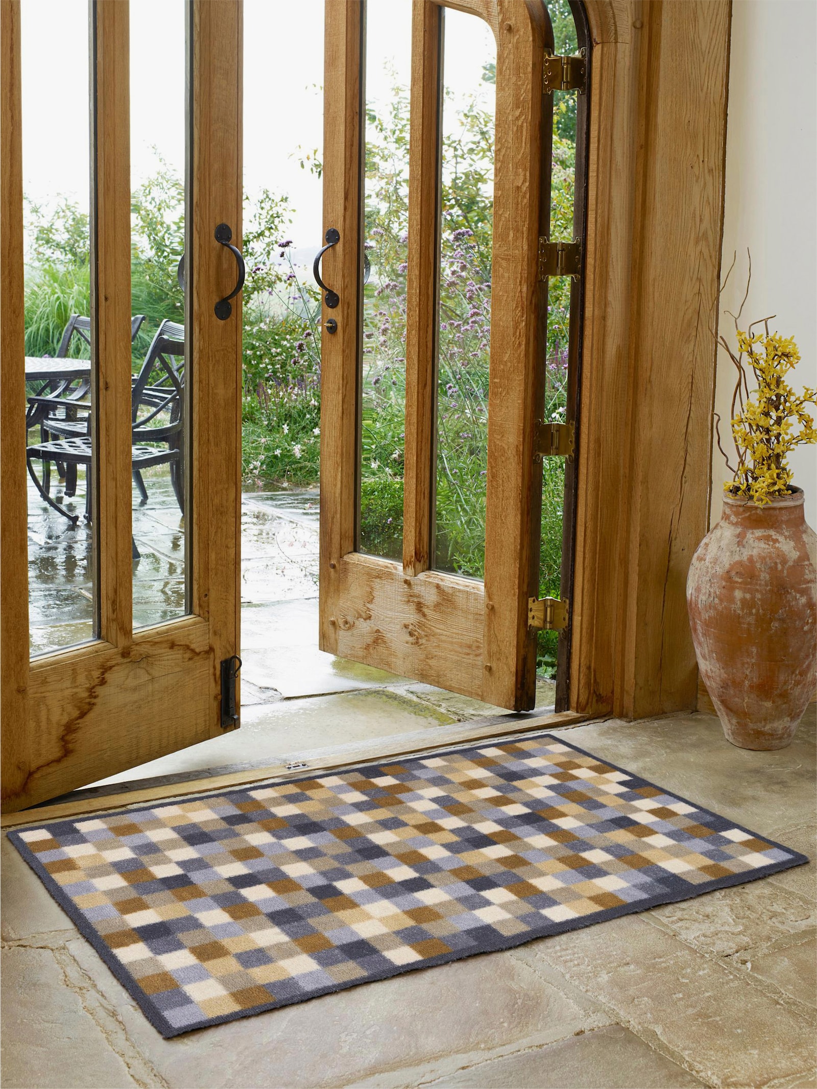 Turtle Mat Fußmatte - grau-braun