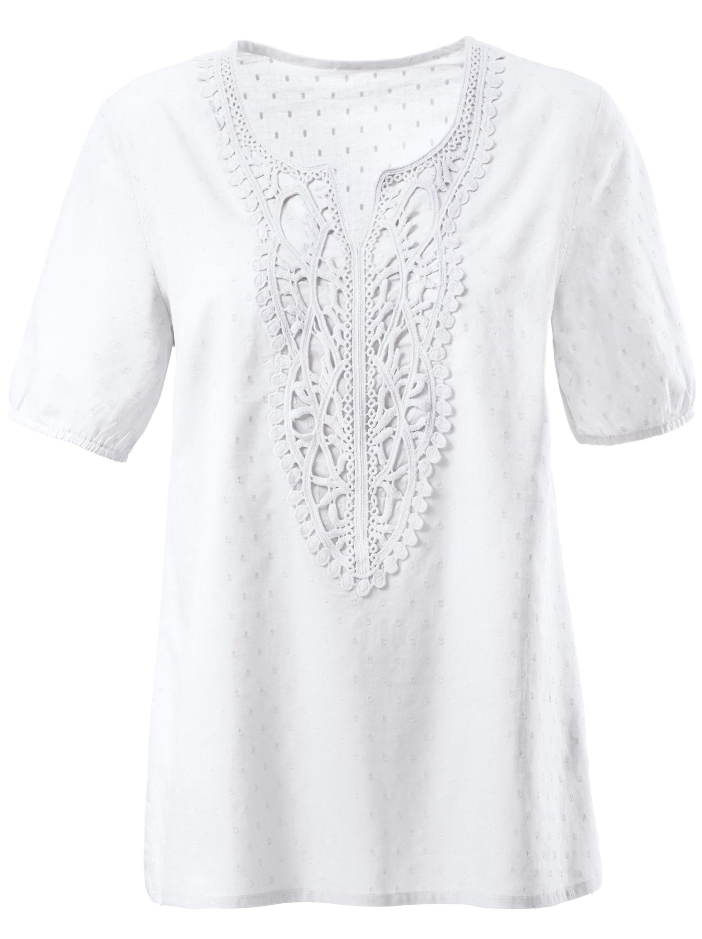 Hemdbluse In Weiss Witt Weiden