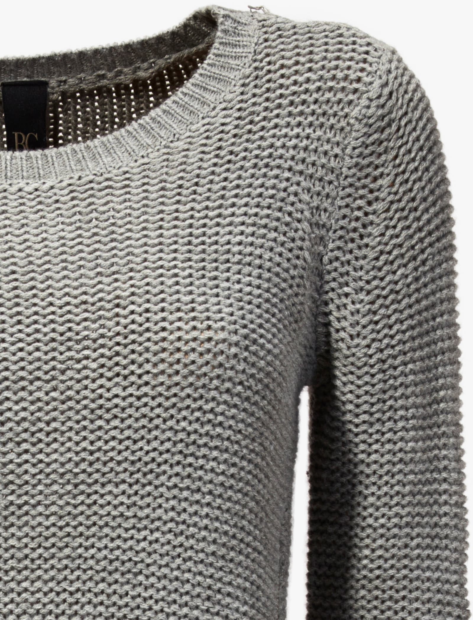 heine Strickpullover in asymmetrischer Form - grau-melange