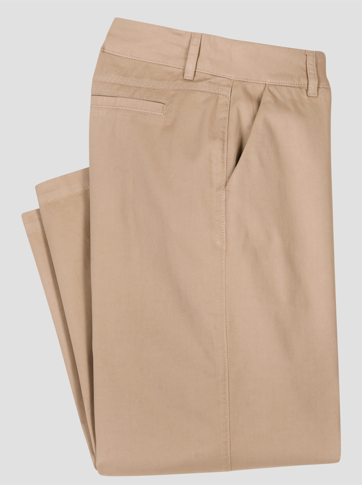 Culotte in Jeans-Qualität, Baumwolle - beige